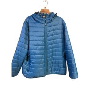 Outdoor Ventures Men’s Lightweight Packable Hooded Puffer Jacket Insulated Winte